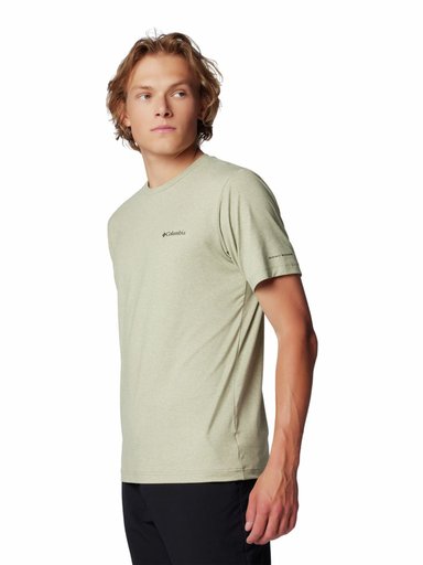 POLERA HOMBRE TECH TRAIL CREW NECK VERDE COLUMBIA - 2
