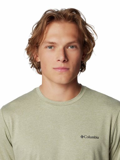 POLERA HOMBRE TECH TRAIL CREW NECK VERDE COLUMBIA - 4