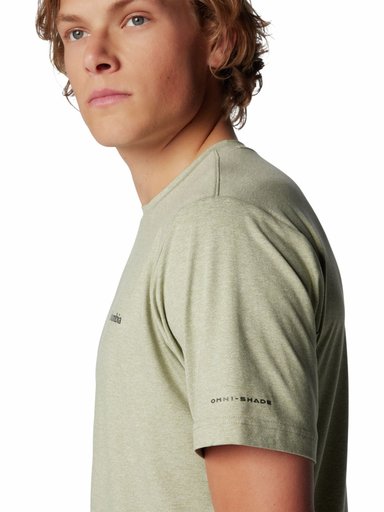 POLERA HOMBRE TECH TRAIL CREW NECK VERDE COLUMBIA - 5