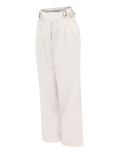 PANTALÓN LINO MUJER ROCKFORD BEIGE AVA ORGÁNICO - 1