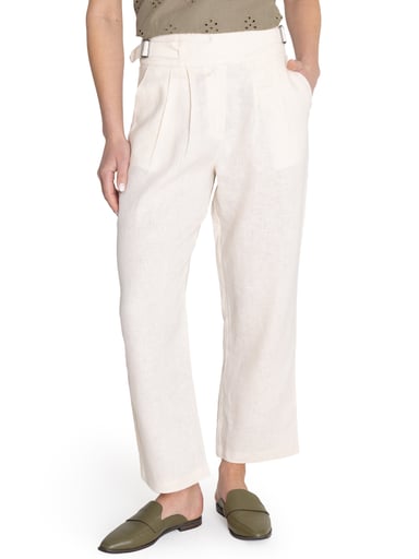 PANTALÓN LINO MUJER ROCKFORD BEIGE AVA ORGÁNICO - 5