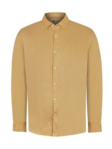 CAMISA LINO ORGÁNICO CAFÉ LINENPRO HOMBRE ROCKFORD - 1