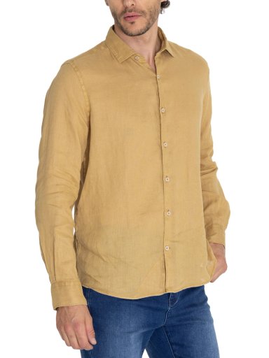 CAMISA LINO ORGÁNICO CAFÉ LINENPRO HOMBRE ROCKFORD - 6
