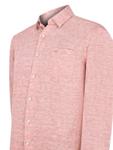 CAMISA LINO ORGÁNICO ROJO LINENTEX HOMBRE ROCKFORD - 4