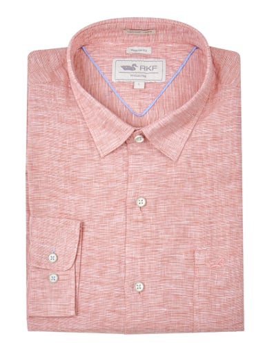 CAMISA LINO ORGÁNICO ROJO LINENTEX HOMBRE ROCKFORD - 5