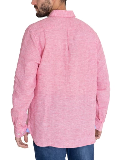 CAMISA LINO ORGÁNICO ROJO LINENTEX HOMBRE ROCKFORD - 7