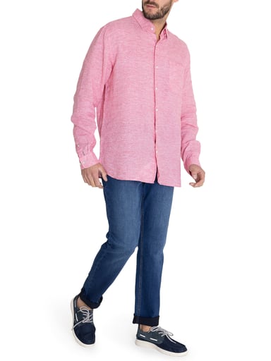 CAMISA LINO ORGÁNICO ROJO LINENTEX HOMBRE ROCKFORD - 9