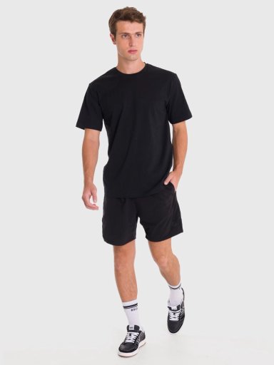 POLERA DEPORTIVA HOMBRE PRINTED T-SHIRT NEGRO BSOUL - 2