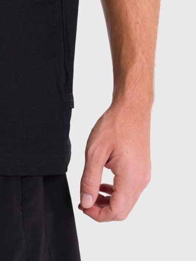 POLERA DEPORTIVA HOMBRE PRINTED T-SHIRT NEGRO BSOUL - 5