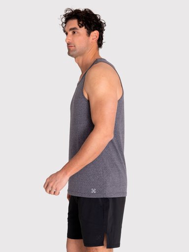 POLERA DEPORTIVA HOMBRE TRAINING VEST GRIS OSCURO BSOUL - 4
