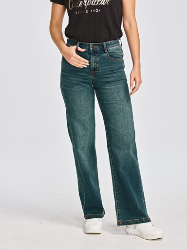 JEANS ALGODÓN MUJER CAT AZUL TRIBLEND STRETCH DENIM WIDE LEG - 2
