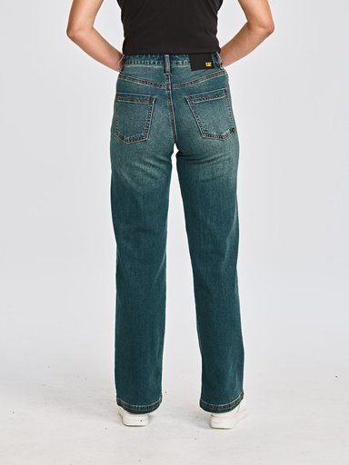 JEANS ALGODÓN MUJER CAT AZUL TRIBLEND STRETCH DENIM WIDE LEG - 5