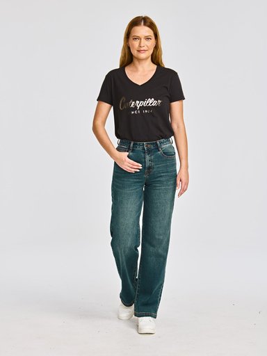 JEANS ALGODÓN MUJER CAT AZUL TRIBLEND STRETCH DENIM WIDE LEG - 6