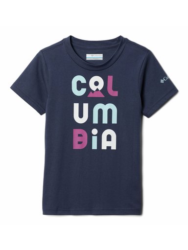 POLERA ALGODÓN NIÑA COLUMBIA BESSIE BUTTE GRAP AZUL - 1