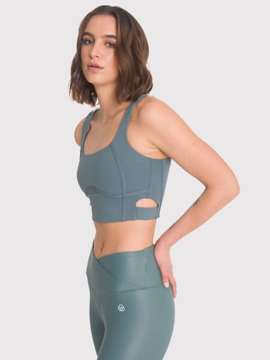 PETO DEPORTIVO MUJER CROP TOP PRO VERDE BSOUL - 4