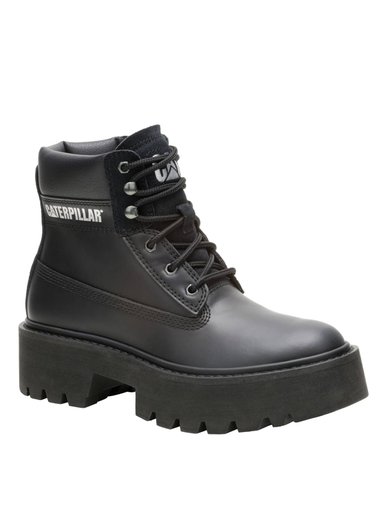BOTIN CUERO MUJER COLORADO MAX 6 ZIP NEGRO CAT - 1