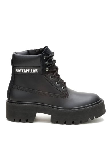 BOTIN CUERO MUJER COLORADO MAX 6 ZIP NEGRO CAT - 2