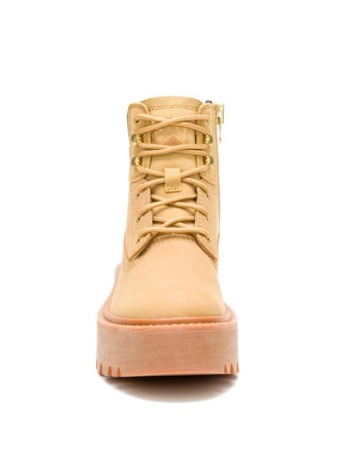 BOTIN CUERO MUJER COLORADO MAX 6 ZIP CAFE  CLARO CAT - 5