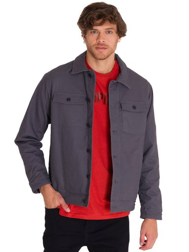 CHAQUETA ALGODÓN HOMBRE CAT GRIS TRUCKER - 1