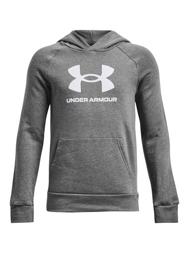 POLERÓN ALGODÓN NIÑO UNDER ARMOUR GRIS HOODIE UA RIVAL FLEECE - 1