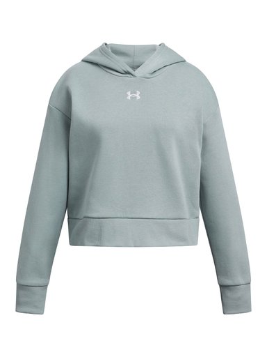 POLERÓN ALGODÓN NIÑA UNDER ARMOUR VERDE HOODIE RIVAL FLEECE CROP - 1