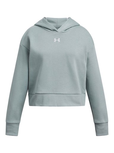 POLERÓN ALGODÓN NIÑA UNDER ARMOUR VERDE HOODIE RIVAL FLEECE CROP - 4