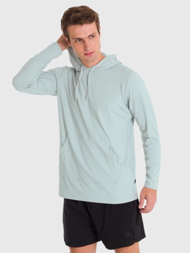 POLERON HOMBRE HOODIE BASE LAYER GRIS BSOUL - 1