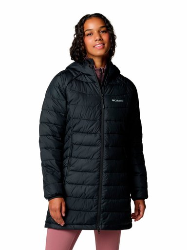 PARKA MUJER POWDER LITE II MID NEGRO COLUMBIA - 1