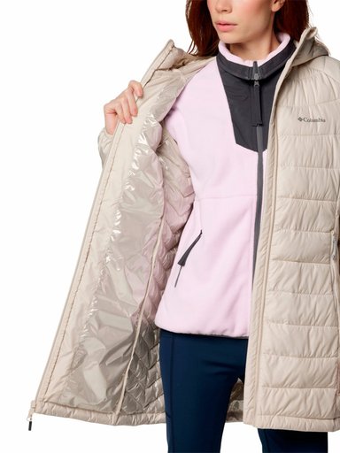 PARKA MUJER POWDER LITE II MID GRIS COLUMBIA - 5