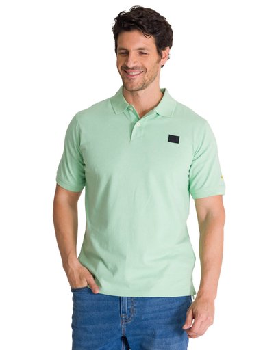 POLERA POLO MANGA CORTA HOMBRE LOGO VERDE CAT - 2