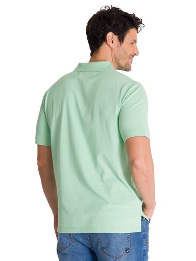 POLERA POLO MANGA CORTA HOMBRE LOGO VERDE CAT - 4