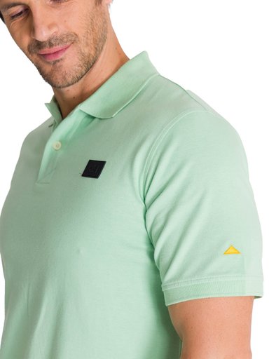 POLERA POLO MANGA CORTA HOMBRE LOGO VERDE CAT - 5