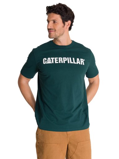 POLERA MANGA CORTA HOMBRE VERDE LOGOERPILLAR CAT - 2