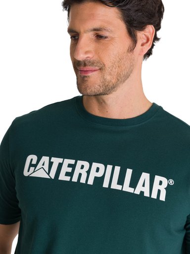 POLERA MANGA CORTA HOMBRE VERDE LOGOERPILLAR CAT - 5