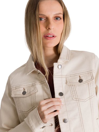 CHAQUETA DE JEANS MUJER FOUNDATION BEIGE CAT - 5