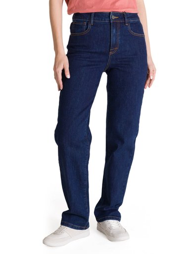 JEANS TIRO ALTO MUJER STRETCH AZUL CAT - 1