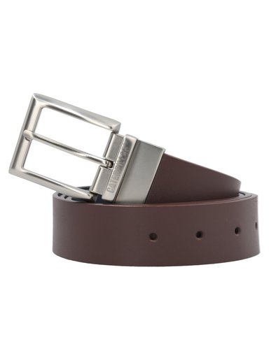 CINTURON DE CUERO PU REVERSIBLE HOMBRE CAFE -AZUL CAT - 1