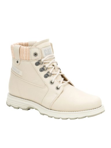 BOTÍN CUERO CHARLIE MUJER BEIGE CAT - 1