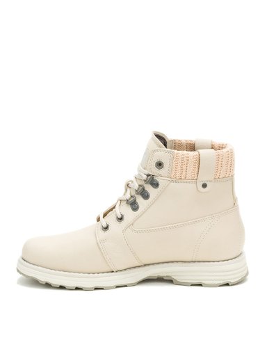 BOTÍN CUERO CHARLIE MUJER BEIGE CAT - 4