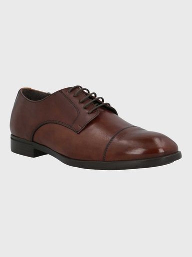 ZAPATO ITALIANO HOMBRE CUERO LECCIO CAFE  HUSH PUPPIES - 1