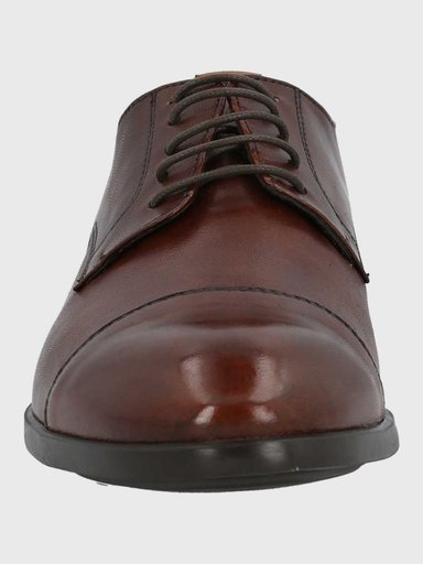ZAPATO ITALIANO HOMBRE CUERO LECCIO CAFE  HUSH PUPPIES - 4