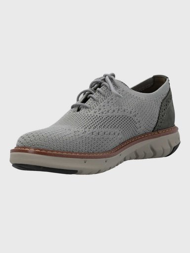ZAPATO SMART HOMBRE KNIT WINGTIP GRIS HUSH PUPPIES - 5