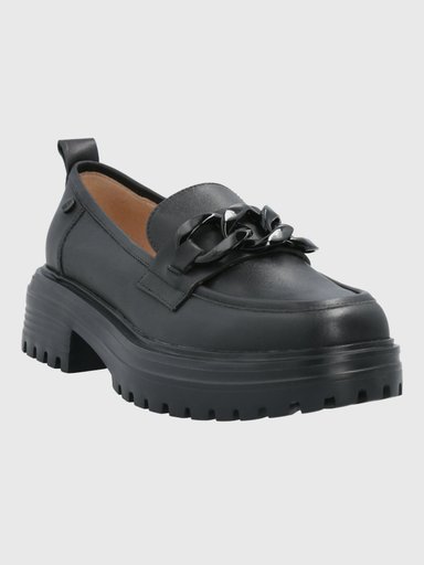 MOCASIN CUERO MUJER LEBONI NEGRO HUSH PUPPIES - 1