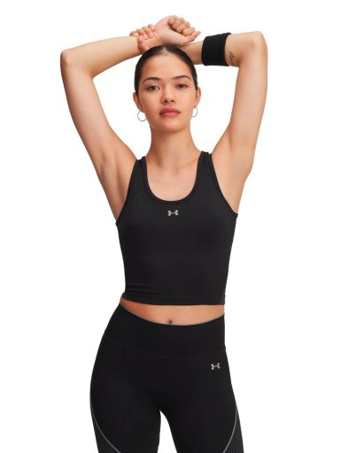 POLERA SIN MANGAS TRAINING  MUJER VANISH SEAMLESS NEGRO UA - 1