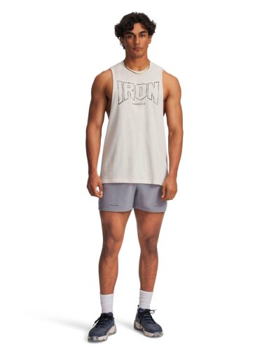 SHORT TRAINING  HOMBRE PROJECT ROCK ULTIMATE GRIS UA - 4
