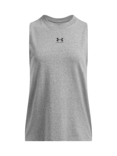 POLERA SIN MANGAS LIFESTYLE  MUJER RIVAL MUSCLE GRIS UA - 1