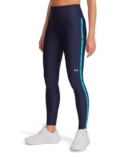 CALZA TRAINING PARA MUJER TECH WORDMARK TAPE AZUL UA - 1