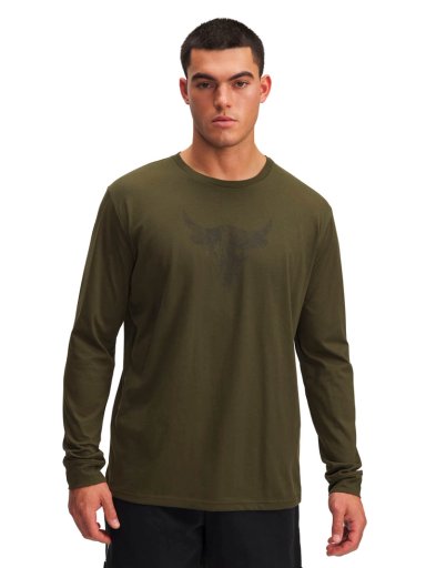 POLERA M/L TRAINING  HOMBRE PROJECT ROCK VERDE UA - 1
