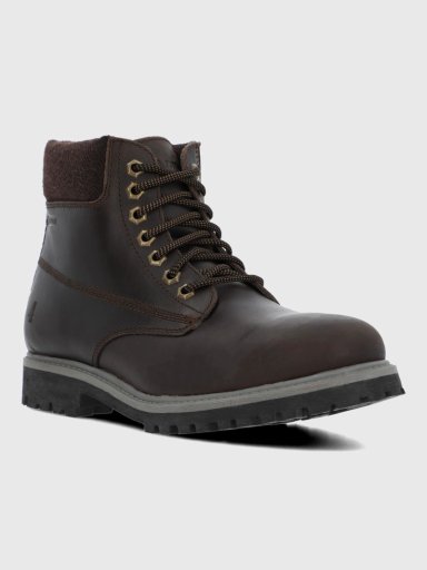 BOTIN CUERO HOMBRE NEGAM CAFE  HUSH PUPPIES - 1