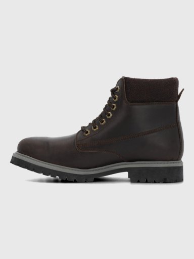 BOTIN CUERO HOMBRE NEGAM CAFE  HUSH PUPPIES - 5